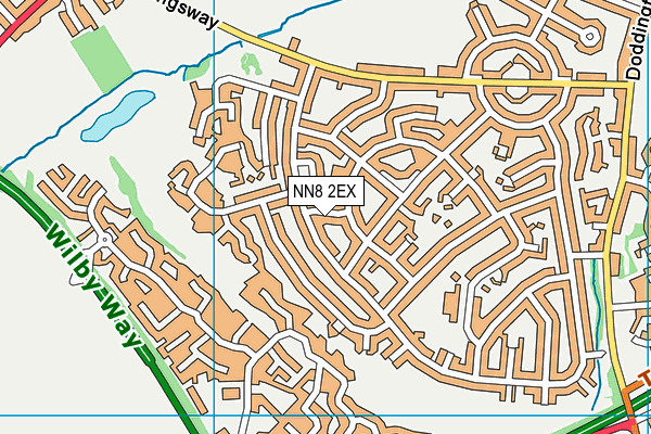 NN8 2EX map - OS VectorMap District (Ordnance Survey)