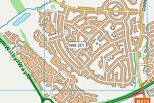 NN8 2EY map - OS VectorMap District (Ordnance Survey)