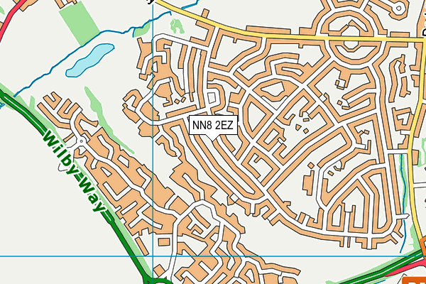 NN8 2EZ map - OS VectorMap District (Ordnance Survey)