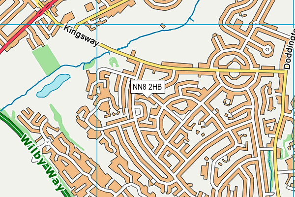 NN8 2HB map - OS VectorMap District (Ordnance Survey)