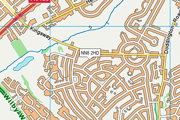 NN8 2HD map - OS VectorMap District (Ordnance Survey)
