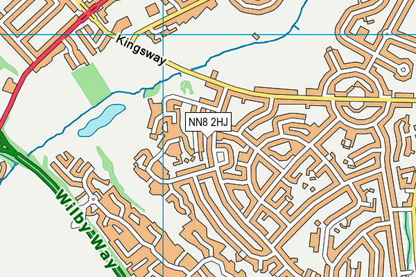 NN8 2HJ map - OS VectorMap District (Ordnance Survey)