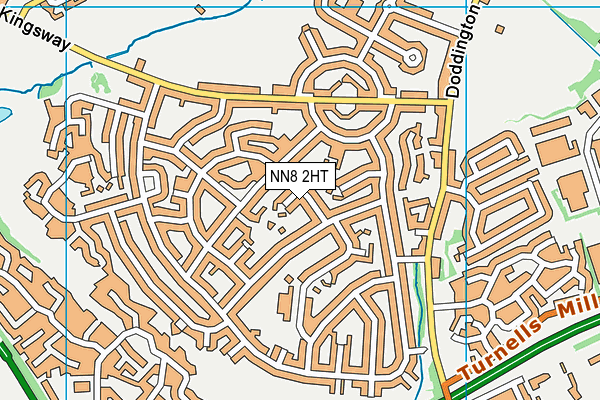 NN8 2HT map - OS VectorMap District (Ordnance Survey)