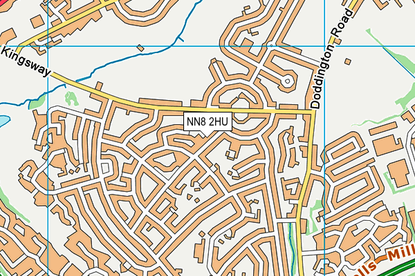 NN8 2HU map - OS VectorMap District (Ordnance Survey)