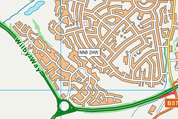 NN8 2HW map - OS VectorMap District (Ordnance Survey)
