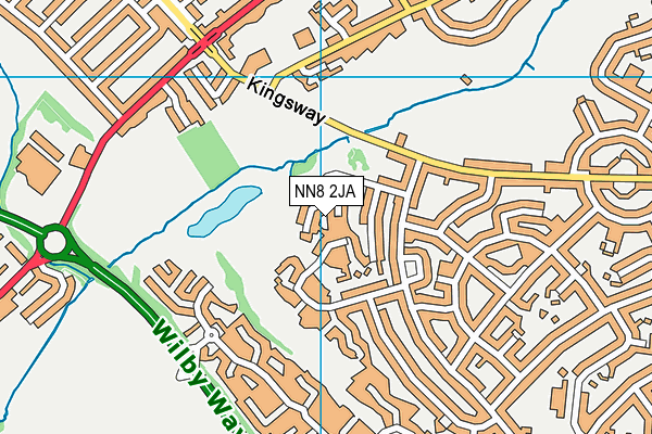 NN8 2JA map - OS VectorMap District (Ordnance Survey)