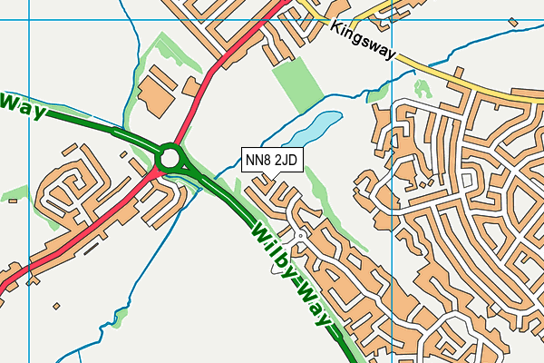 NN8 2JD map - OS VectorMap District (Ordnance Survey)