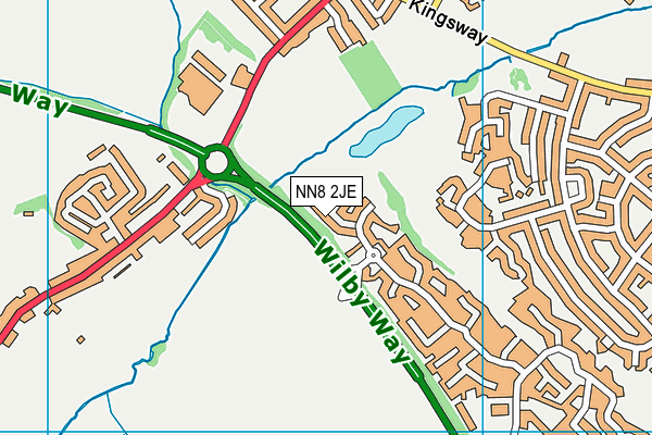 NN8 2JE map - OS VectorMap District (Ordnance Survey)