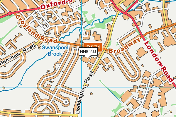 Wrenn School (Doddington Road Site) map (NN8 2JJ) - OS VectorMap District (Ordnance Survey)