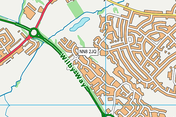 NN8 2JQ map - OS VectorMap District (Ordnance Survey)