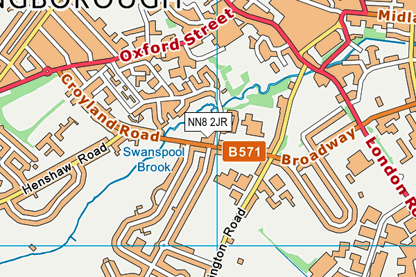 NN8 2JR map - OS VectorMap District (Ordnance Survey)