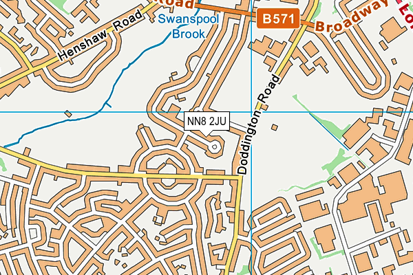 NN8 2JU map - OS VectorMap District (Ordnance Survey)