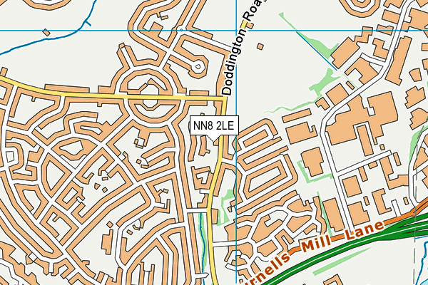 NN8 2LE map - OS VectorMap District (Ordnance Survey)