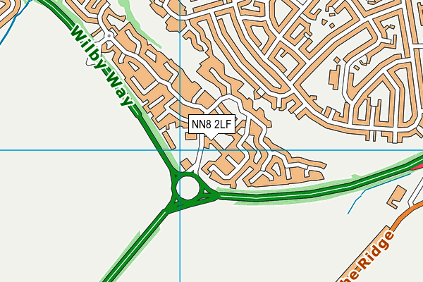 NN8 2LF map - OS VectorMap District (Ordnance Survey)