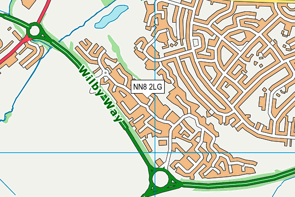 NN8 2LG map - OS VectorMap District (Ordnance Survey)