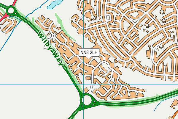 NN8 2LH map - OS VectorMap District (Ordnance Survey)