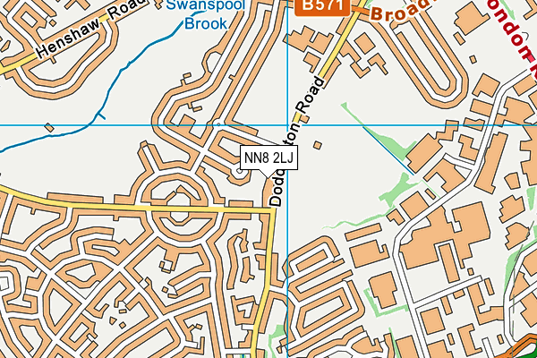 NN8 2LJ map - OS VectorMap District (Ordnance Survey)