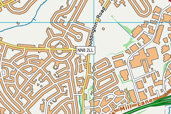 NN8 2LL map - OS VectorMap District (Ordnance Survey)
