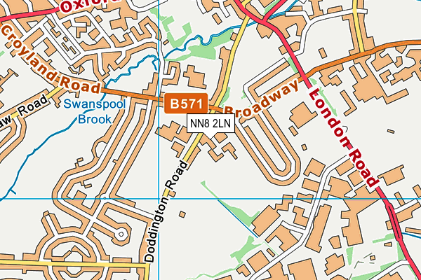 NN8 2LN map - OS VectorMap District (Ordnance Survey)