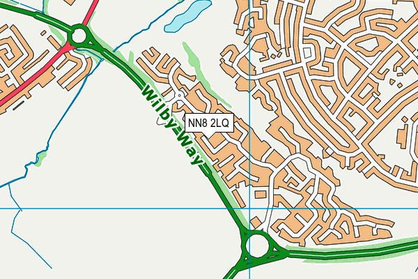 NN8 2LQ map - OS VectorMap District (Ordnance Survey)