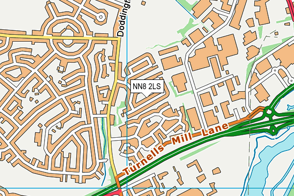 NN8 2LS map - OS VectorMap District (Ordnance Survey)