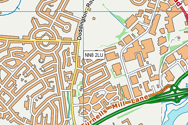 NN8 2LU map - OS VectorMap District (Ordnance Survey)