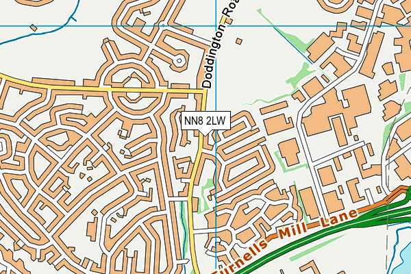 NN8 2LW map - OS VectorMap District (Ordnance Survey)