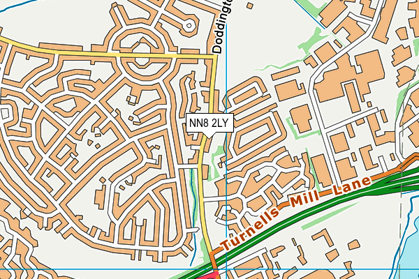 NN8 2LY map - OS VectorMap District (Ordnance Survey)