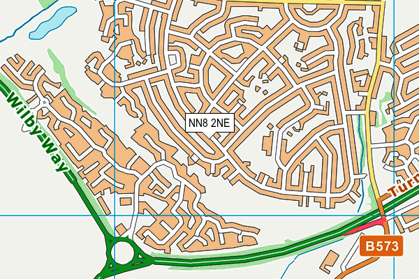 NN8 2NE map - OS VectorMap District (Ordnance Survey)