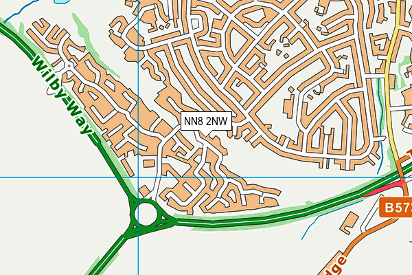 NN8 2NW map - OS VectorMap District (Ordnance Survey)