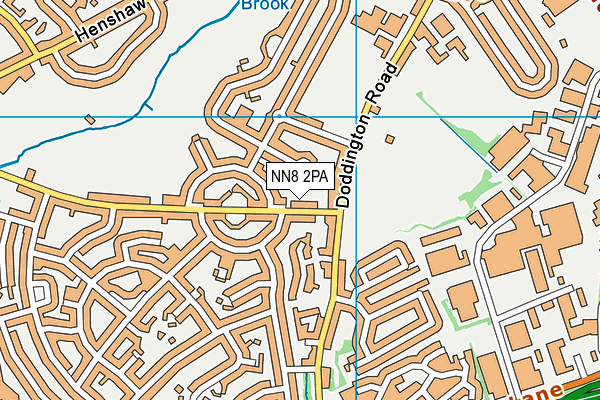 NN8 2PA map - OS VectorMap District (Ordnance Survey)