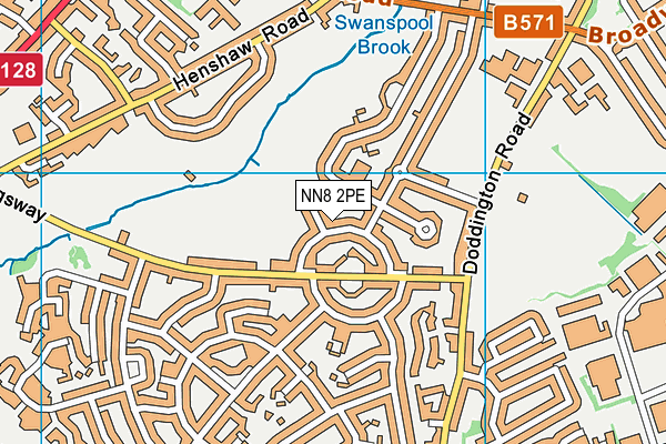 NN8 2PE map - OS VectorMap District (Ordnance Survey)