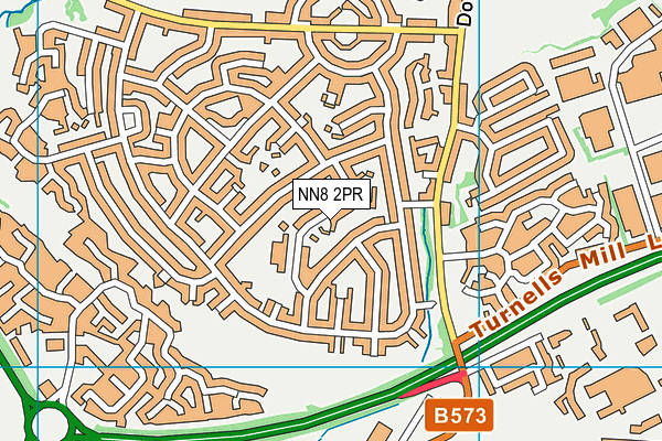 NN8 2PR map - OS VectorMap District (Ordnance Survey)