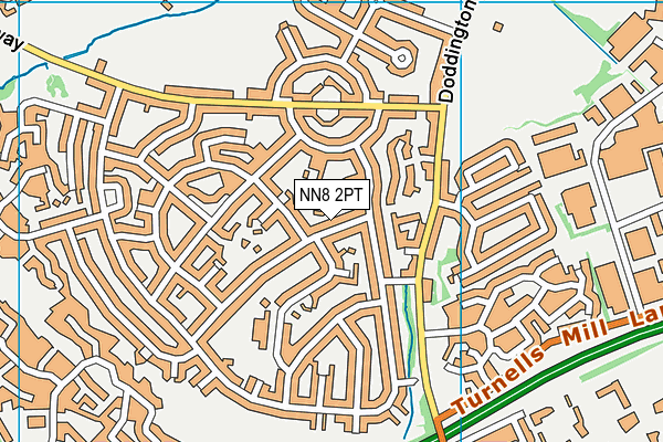 NN8 2PT map - OS VectorMap District (Ordnance Survey)