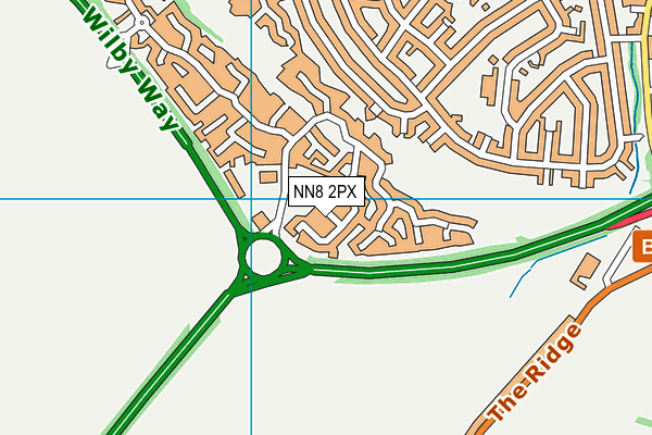 NN8 2PX map - OS VectorMap District (Ordnance Survey)