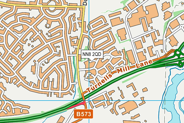 NN8 2QD map - OS VectorMap District (Ordnance Survey)