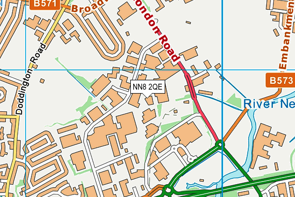 NN8 2QE map - OS VectorMap District (Ordnance Survey)