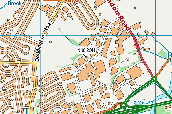 NN8 2QH map - OS VectorMap District (Ordnance Survey)