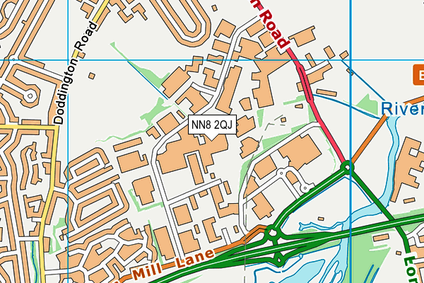 NN8 2QJ map - OS VectorMap District (Ordnance Survey)