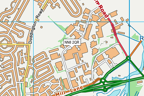 NN8 2QR map - OS VectorMap District (Ordnance Survey)