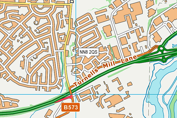 NN8 2QS map - OS VectorMap District (Ordnance Survey)