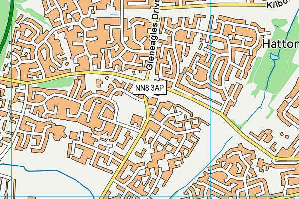 NN8 3AP map - OS VectorMap District (Ordnance Survey)