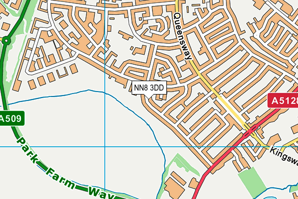 NN8 3DD map - OS VectorMap District (Ordnance Survey)