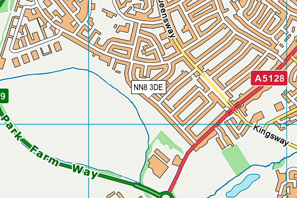 NN8 3DE map - OS VectorMap District (Ordnance Survey)