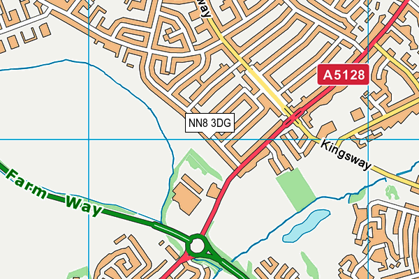 NN8 3DG map - OS VectorMap District (Ordnance Survey)