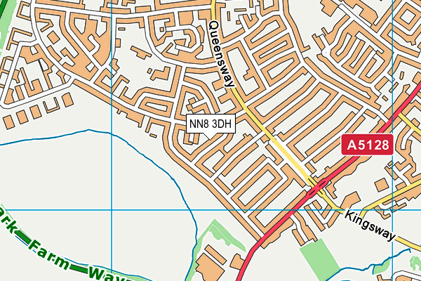 NN8 3DH map - OS VectorMap District (Ordnance Survey)