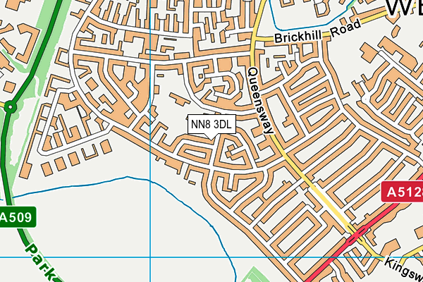 NN8 3DL map - OS VectorMap District (Ordnance Survey)