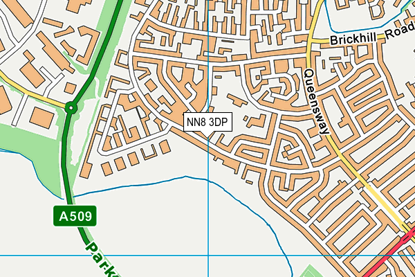 NN8 3DP map - OS VectorMap District (Ordnance Survey)