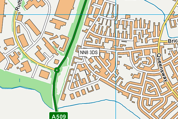 NN8 3DS map - OS VectorMap District (Ordnance Survey)