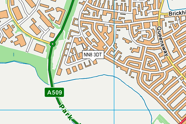 NN8 3DT map - OS VectorMap District (Ordnance Survey)